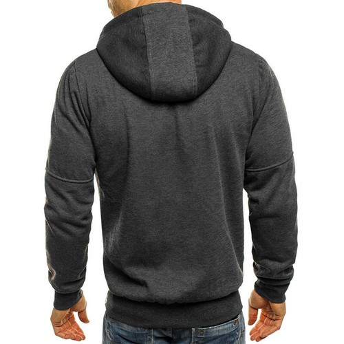 Felpa con cappuccio uomo SPORTS jacquard zip giacca con cappuccio maniche lunghe top IT - Foto 6 di 27