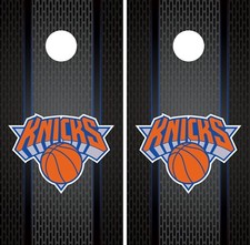 New York Knicks Cornhole Wrap NBA Game Board Skin Set Vinyl Decal Luxury CO669