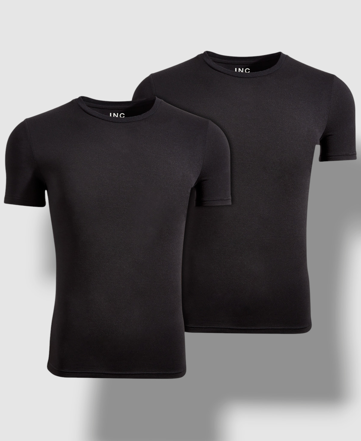 Мужская футболка I.N.C. International Concepts из модала Crew 2-Pack | Черная | Размер M.