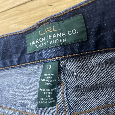 LRL Lauren Ralph Lauren Jeans Womens 10 Blue Y2k Flare Stretch