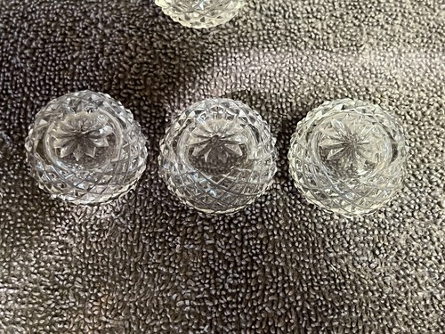 8 Cut Crystal Open Salts Round Star Bottom - Picture 3 of 5