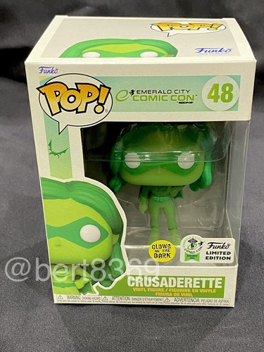 Funko Pop 2022 ECCC EXCLUSIVO Crusadette GITD #48 con PEGATINA ESMERALDA CIUDAD - Imagen 2 de 6