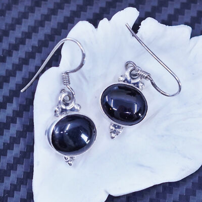 Vintage Mexican sterling silver 925 handmade earrings with  display picture 1