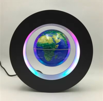 4 Zoll LED Weltkarte schwimmender Globus magnetisches Schwebelicht Anti Gravitation Magie