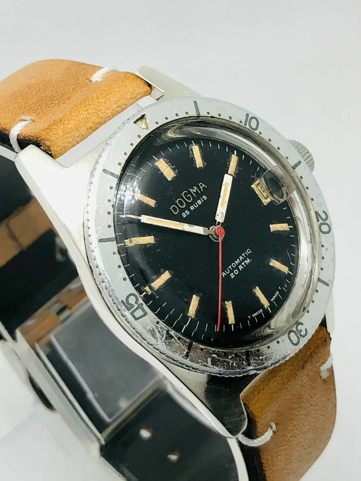 RARE DOGMA DE LUX AUTOMATIC DIVER`S Ref.511301 Cal. F 4007 200m 20 ATM. CALENDAR - Image 3 of 4