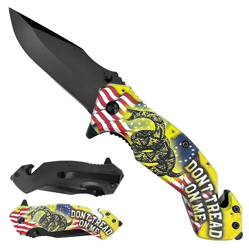Black Plastic Handle Pocketknife Collectible Folding Knives