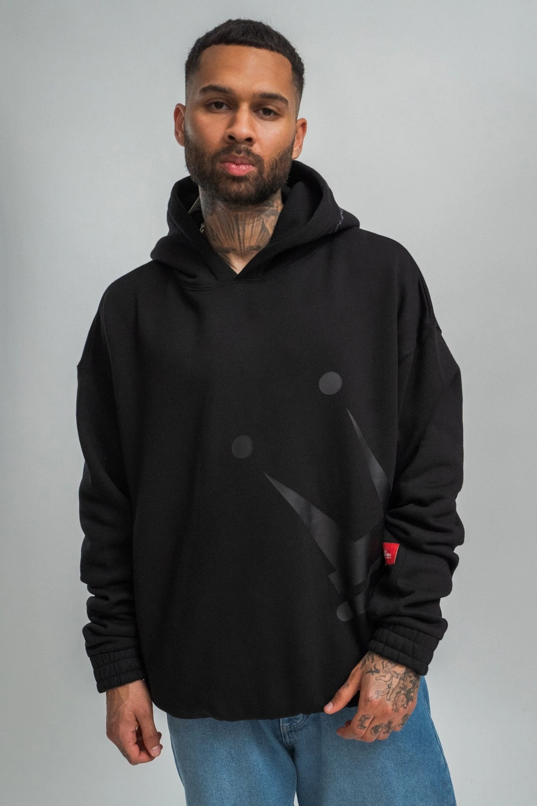 Sweat à capuche épais Dada Supreme Big Logo ton sur ton noir