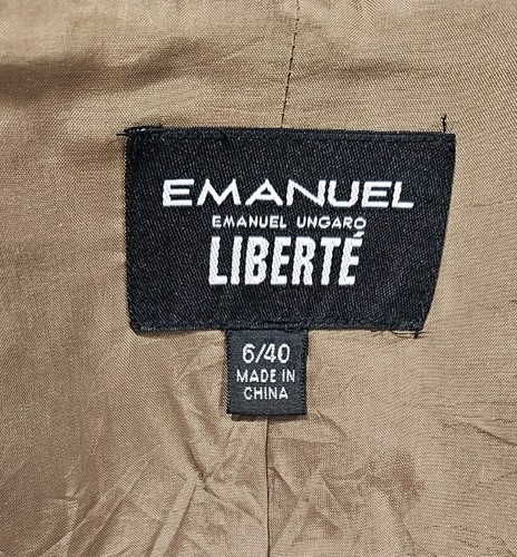Emanuel Ungaro Liberté Size 6 Brown Corduroy Jacket Gunmetal Hardware Vintage - Picture 5 of 7