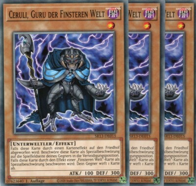 yugioh 3x Ceruli, Guru der Finsteren Welt SR13-DE015 COMMON DEUTSCH