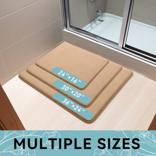 Memory Foam Bath Mat 30" x 20" Extra Soft Absorbent Bathroom Rugs Non Slip Ba... - Picture 6 of 9