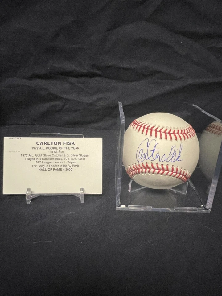 CARLTON FISK  Autograph Rawlings Baseball MLB Tristar C.O.A. - Image 2 of 2