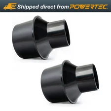 POWERTEC 70291-P2 4 Inch Port to 2-1/2 Inch Hose Tapered Adapter Dust Collection