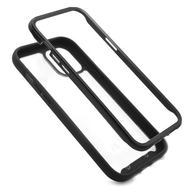 Robuste robuste Hülle für iPhone 12/Pro/Max Stoßstange 2 Schichten Schutz klare Rückseite