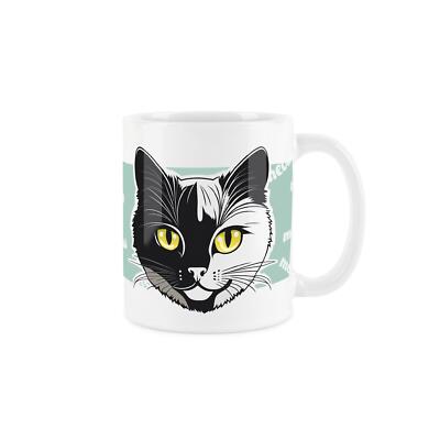 Smoking Katze Tasse - Cartoon Neuheit Geschenk für Katzenliebhaber - Tee/Kaffee Keramiktasse