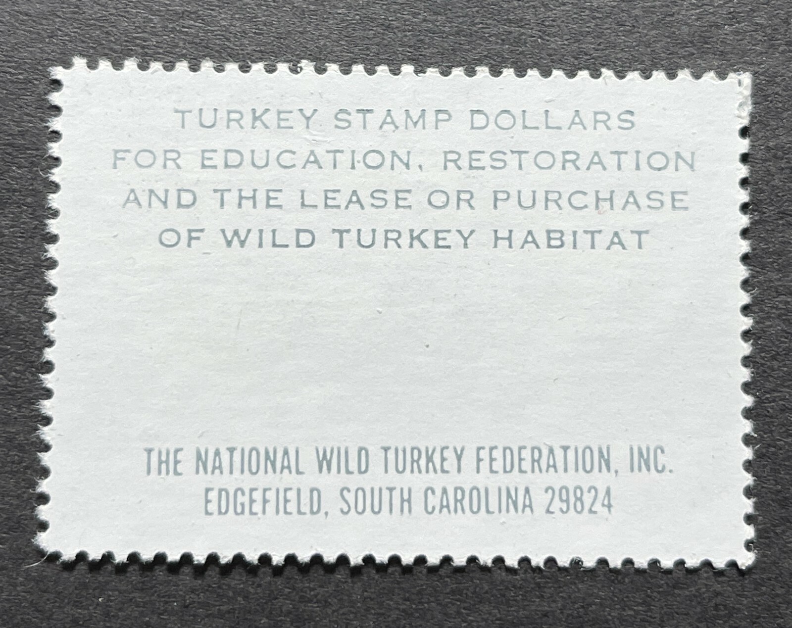 WTDstamps 1977 NWTF2 National Wild Turkey Federation Stamp Mint OG
