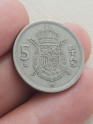 COIN / SPAIN / 5 PESETAS PTAS 1975 mark 76 Kayihan coins T30