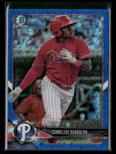 2018 Bowman Cornelius Randolph Chrome Prospects Blue Shimmer Refractor #/150