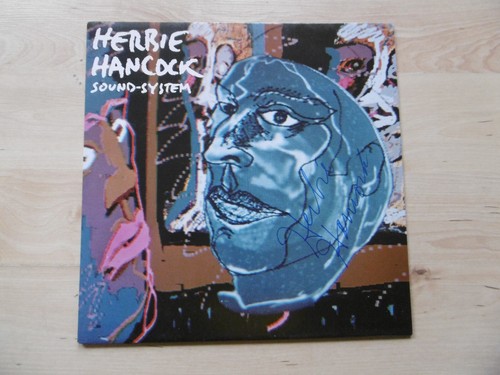 Herbie Hancock Autogramm signed LP-Cover Vinyl "Sound-System"