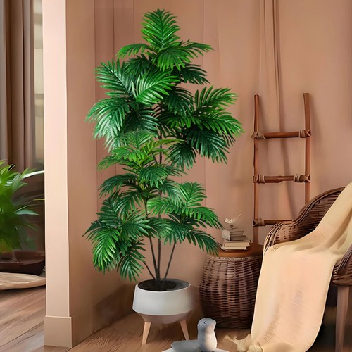70-135cm Large Artificial Palm Tree Fake Tropical Plants Green Monstera Leaves P - Picture 10 of 27