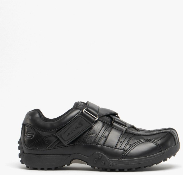 skechers boys urban track ii rage velcro shoes black