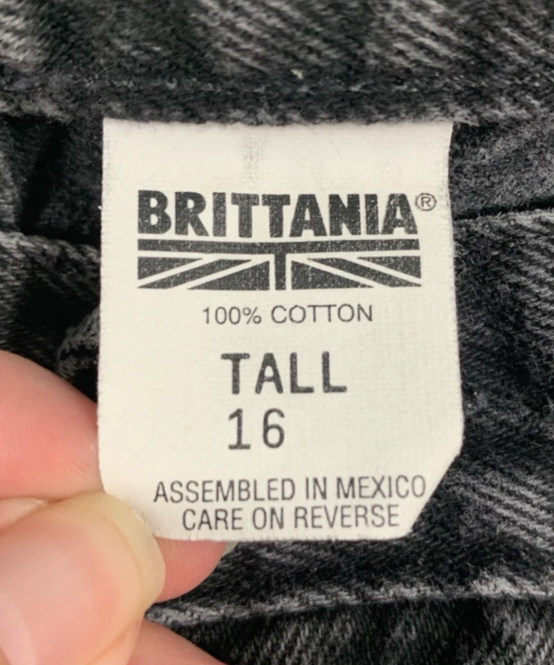 Jeans Brittania Feminino Antigo 16 Alto Preto Cônico Fino Desbotado Jeans Escuro 33x28 - Imagem 3 de 4