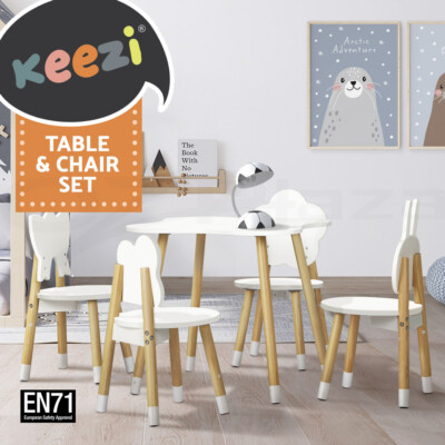 Keezi Piece Kids Table and Chairs Set Children Activity Study