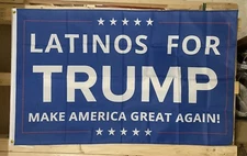 Latinos For Donald Trump 2024 Flag FREE SHIP Save America Repub USA Sign 3x5’