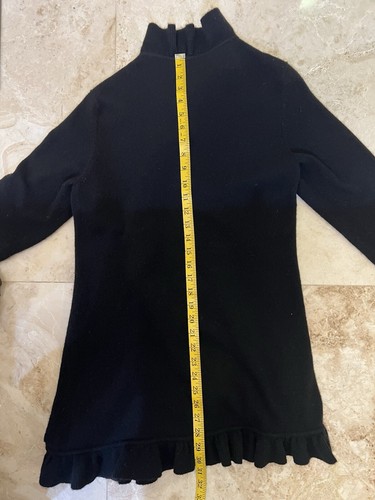 MAGASCHONI Black Ruffled Cashmere Cardigan Size M - Picture 8 of 9