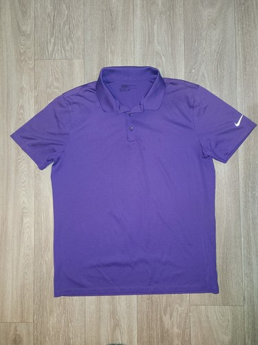 Nike Golf Standard Fit/Dri-Fit Polo Viola L Ottime Condizioni - Foto 3 di 4