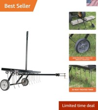 Effortless 40in Lawn Dethatcher with Spring Steel Tines for Healthy Grass Growth