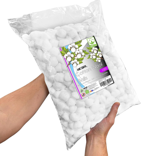 Paquete de 1000 piezas, bolas de lana 100 % algodón natural cuidado de la salud aderezo limpieza algodón - Imagen 4 de 6