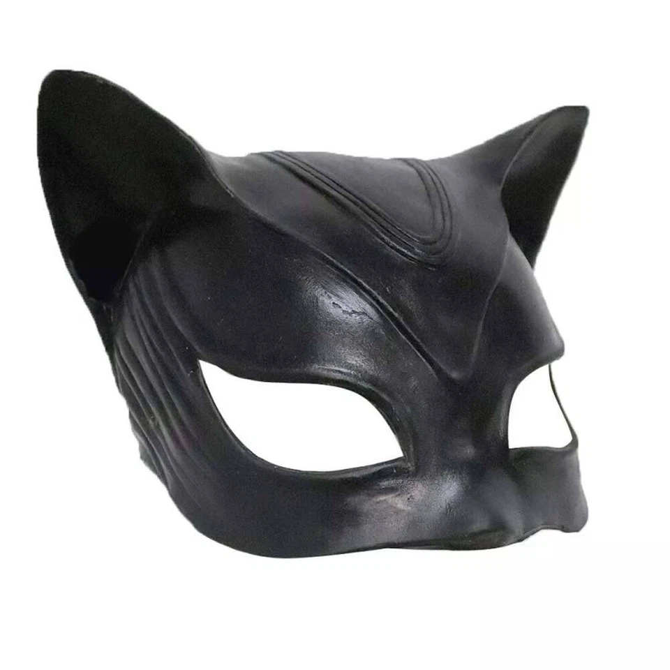 Masque en latex pour femme Cosplay noir Catwoman masques adulte Halloween pan... - Photo 4/4