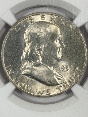 1951-D Franklin Half Dollar. .50. NGC MS64. FBL.