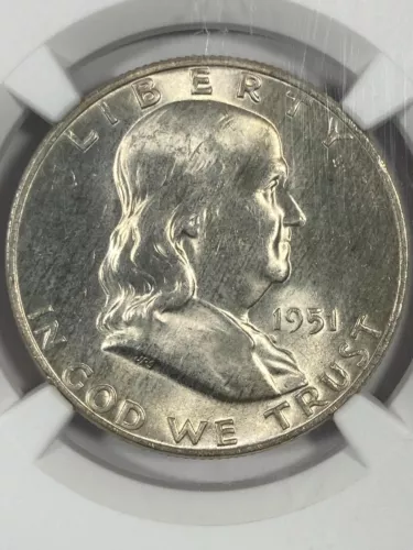 1951-D Franklin Half Dollar. .50. NGC MS64. FBL.