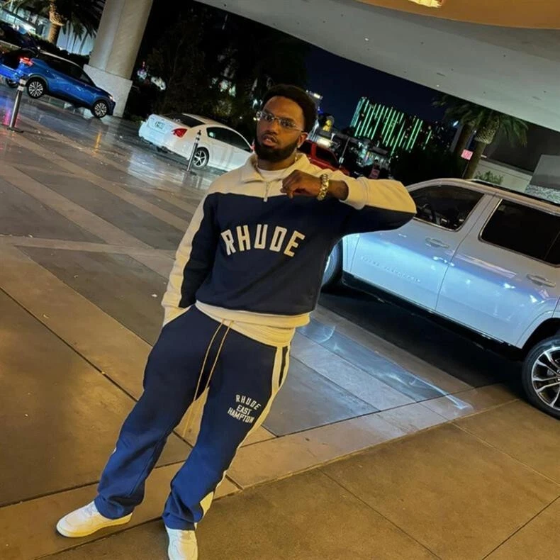 Giacca cappotto maglione uomo donna RHUDE High Street casual stampa logo cotone S XL