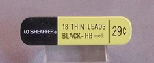 Sheaffer 0.9mm short thin lead-HB=Medium soft--18 sticks to tube-Prepriced .29