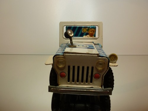 ICHIKO TIN TOY WILLY's JEEP - KLM AIRPORT SERVICES - L19.0cm RARE - GOOD - Picture 2 of 11