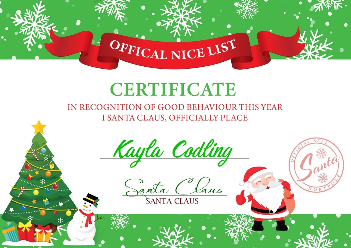 Father christmas good list Clearance