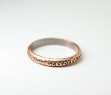 Copper Ring Stackable Hammered Rings band Size 9.5 Promise Ring Unisex 3mm width