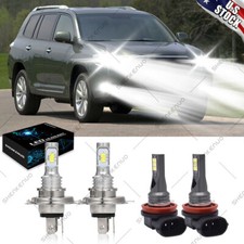 Per Toyota Highlander 9003 H4 2008 2009 2010 Faro LED + Lampadine Fendinebbia H11