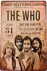 TIN SIGN 8x12 Who rock roll band legends Roger Daultry Pete Townsend Moon B3