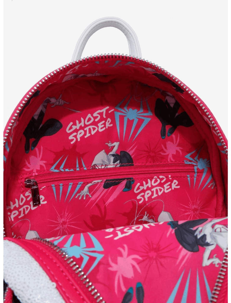 ghost spider mini backpack Marvel for Kids, Teens, Men & Women | Spider-Gwen 17" Laptop Bookbag with Padded Straps | Spiderverse Bag for School, College & Travel Our glow Loungefly Marvel Spider-Man Ghost Spider