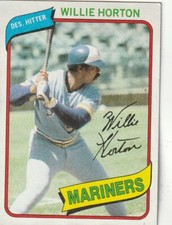 FREE SHIPPING-MINT-1980 Topps Willie Horton #532 PLUS MARINERS BONUS CARDS