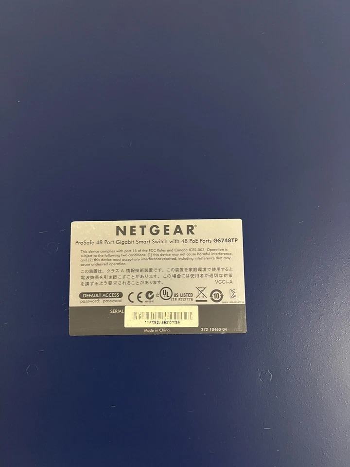 NetGear ProSafe GS748TP 48 Port PoE Gigabit Ethernet Switch - Image 3 of 4