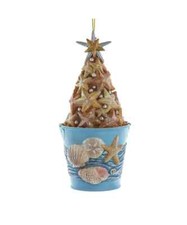 COASTAL STARFISH SAND BUCKET Beach Christmas Ornament, by Kurt Adler