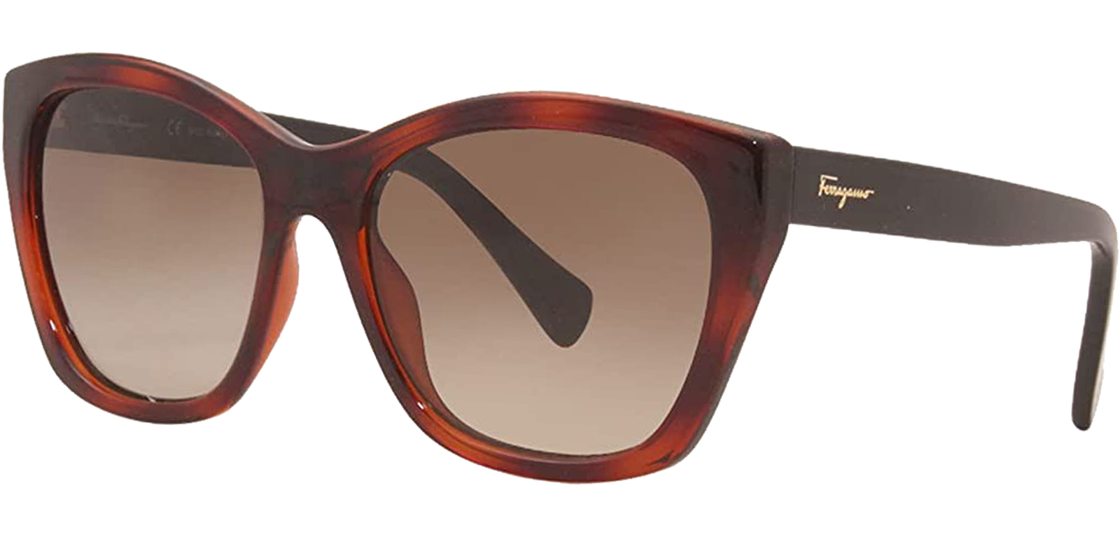 Женские квадратные солнцезащитные очки Salvatore Ferragamo Кошачий глаз - SF957S - Сделано в Италии