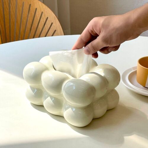 Ceramic Fabric Box Creative Tissue Dispenser Dining Table - Picture 1 of 10