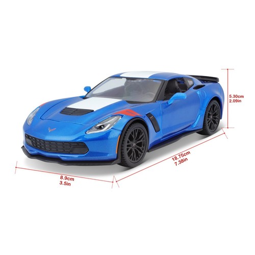 Coche Corvette Grand Sport 2017 azul colección diecast Maisto modelo 1/24 - Imagen 6 de 12