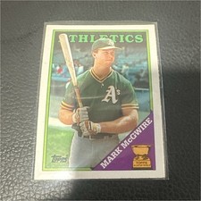Topps 1988 Topps All-Star Rookie Mark McGwire Base Set #580 A's Card