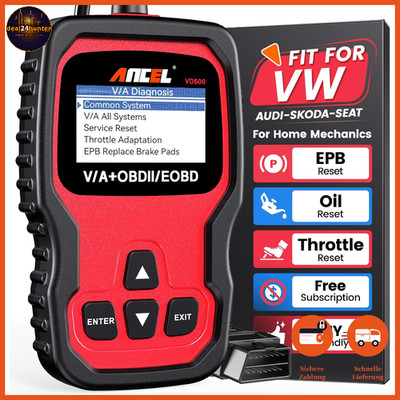 OBD2 Diagnosegerät VD500 für VW Audi Skoda Seat Fehlercodes Auslesen Löschen